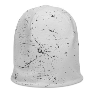 Beanie kepurė. 'Monochrome Chaos' dizainas