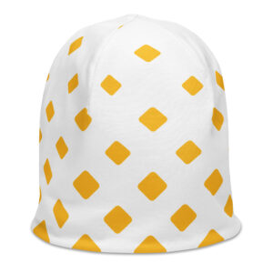 Beanie kepurė. 'Golden Grid' dizainas