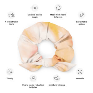 Minkšta plaukų gumytė. 'Sunset Bliss' dizainas