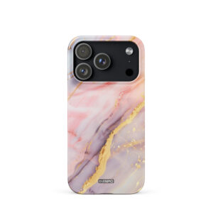 Snap dėklas įv. iPhone modeliams. 'Rosé Marble' dizainas