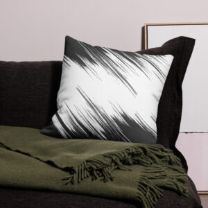 Premium pagalvė su spauda. 'Dynamic Streaks' dizainas