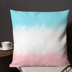 Premium pagalvė su spauda. 'Pastel Sky' dizainas