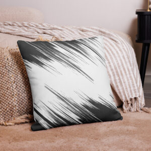 Premium pagalvės užvalkalas su spauda. 'Dynamic Streaks' dizainas