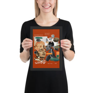 Paveikslas su rėmeliu ir apvadu. 'Moodboard' dizainas