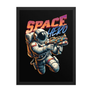 Paveikslas su rėmeliu. 'Space man' dizainas