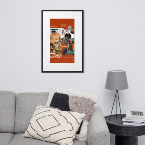 Paveikslas su rėmeliu ir apvadu. 'Moodboard' dizainas