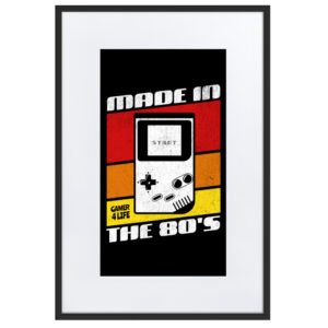 Paveikslas su rėmeliu ir apvadu. 'Gamer 4 life' dizainas