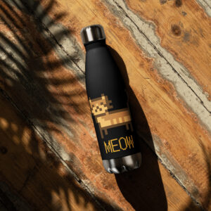 Nerūdijančio plieno gertuvė, 500ml. 'Meow' dizainas