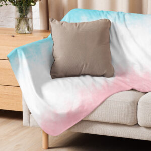 Antklodė su kailiuku, įv. dydžių. 'Pastel Sky' dizainas